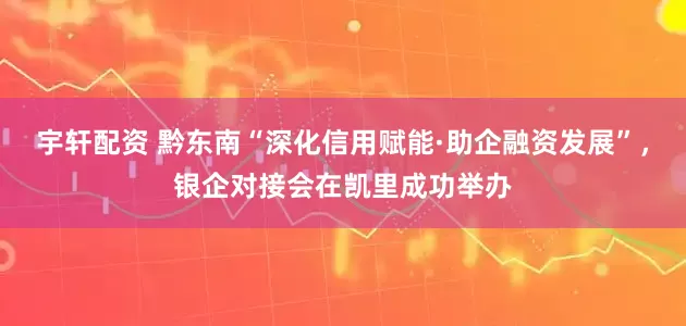 宇轩配资 黔东南“深化信用赋能·助企融资发展”，银企对接会在凯里成功举办